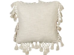 Sæt af 2 pyntepuder OLEARIA Bomuld 45 x 45 cm Beige Ensfarvet