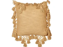 Sæt af 2 pyntepuder OLEARIA Bomuld 45 x 45 cm Sand Beige Ensfarvet