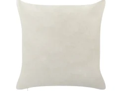 Sæt af 2 pyntepuder PALMIER Velour 45 x 45 cm Cremehvid Julemønster