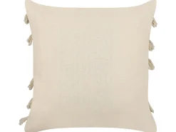 Sæt af 2 pyntepuder PLEIONE Bomuld 45 x 45 cm Lys Beige Geometrisk mønster