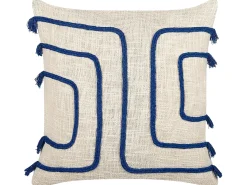 Sæt af 2 pyntepuder PLEIONE Bomuld 45 x 45 cm Navy Blå Geometrisk mønster