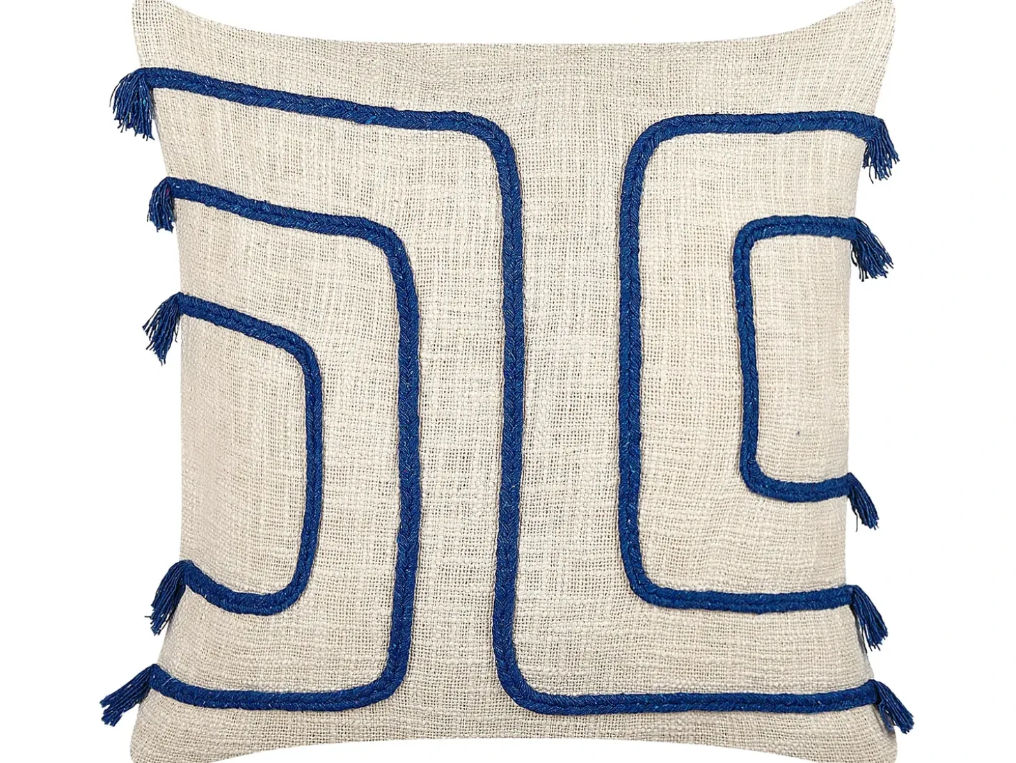 Sæt af 2 pyntepuder PLEIONE Bomuld 45 x 45 cm Navy Blå Geometrisk mønster