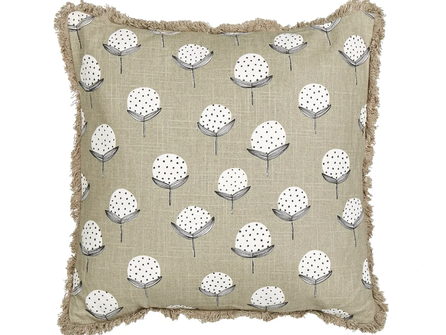 Sæt af 2 pyntepuder PSILOTALES Bomuld 45 x 45 cm Beige Blomstermønster