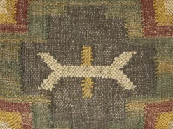 Sæt af 2 pyntepuder PULICAT Jute 45 x 45 cm Grøn Orientalsk mønster