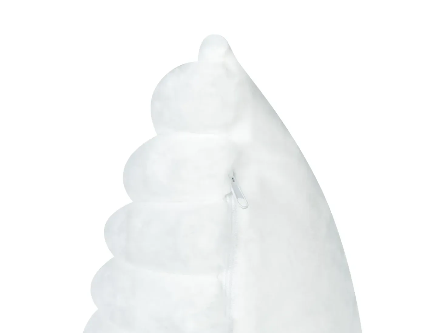 Sæt af 2 pyntepuder RAKYA Kunstig pels 45 x 45 cm Hvid Stribet mønster