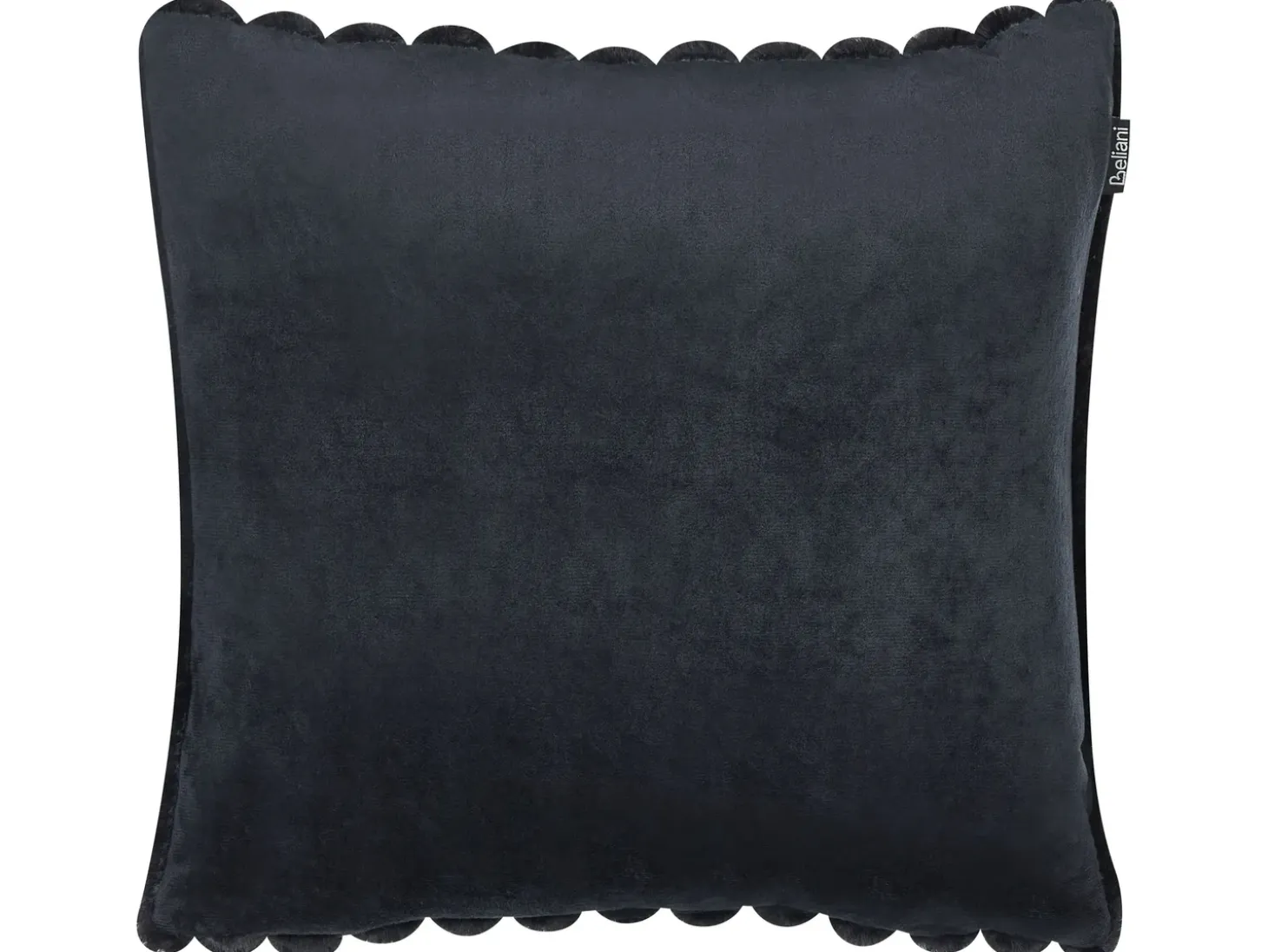 Sæt af 2 pyntepuder RAKYA Kunstig pels 45 x 45 cm Sort Stribet mønster