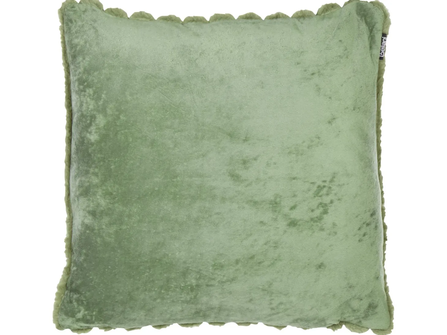 Sæt af 2 pyntepuder RAKYA Kunstig pels 45 x 45 cm Grøn Stribet mønster