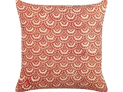 Sæt af 2 pyntepuder RHUS Bomuld 45 x 45 cm Rød Geometrisk mønster