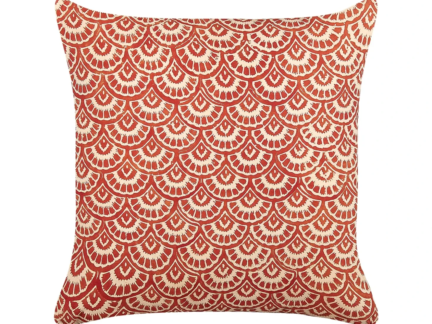 Sæt af 2 pyntepuder RHUS Bomuld 45 x 45 cm Rød Geometrisk mønster