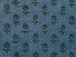Sæt af 2 pyntepuder RIBES Velour 45 x 45 cm Mørkeblå Blomstermønster