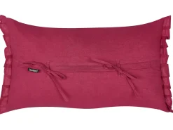 Sæt af 2 pyntepuder SASSAFRAS Hør 30 x 45 cm Bordeaux Ensfarvet