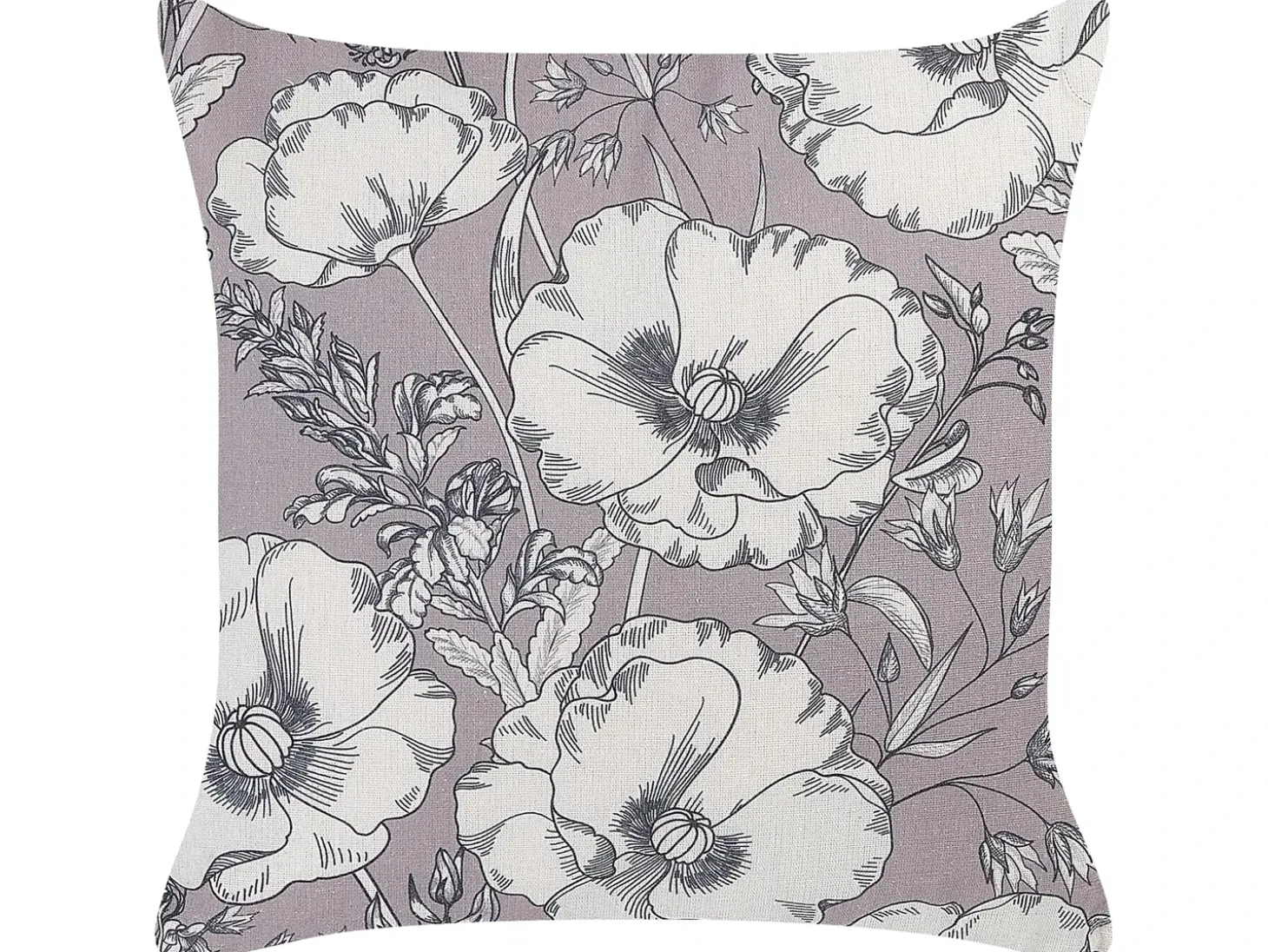 Sæt af 2 pyntepuder SOPHORA 45 x 45 cm Grå Blomstermønster