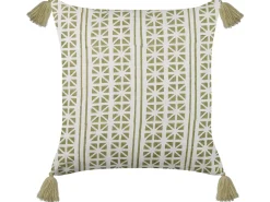 Sæt af 2 pyntepuder SYRINGA Bomuld 45 x 45 cm Grøn Geometrisk mønster