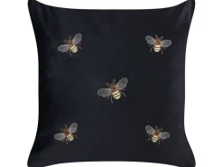 Sæt af 2 pyntepuder TALINUM Velour 45 x 45 cm Sort Dyremønster