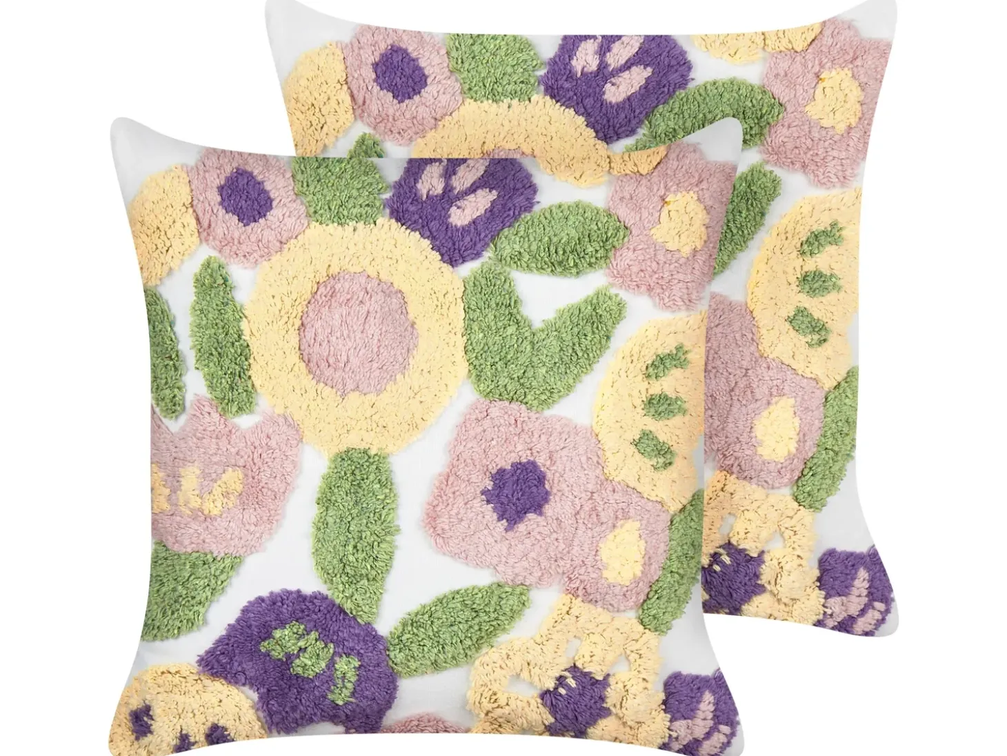 Sæt af 2 pyntepuder TRICORNIO Bomuld 45 x 45 cm Multifarvet Blomstermønster