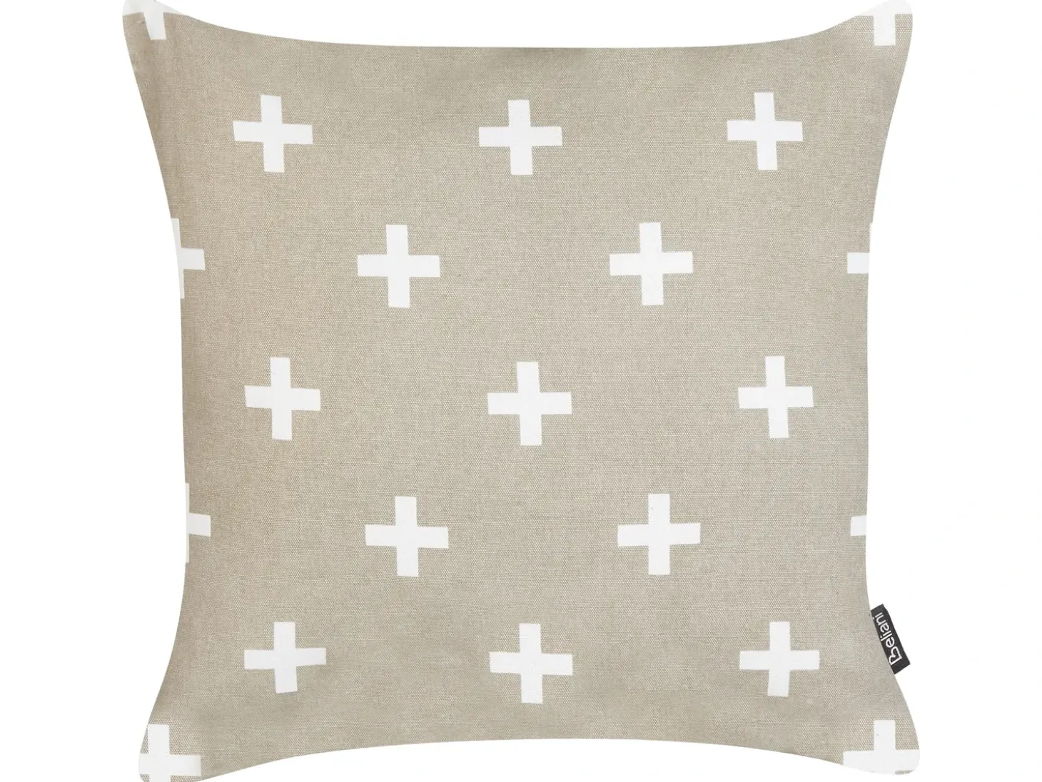 Sæt af 2 pyntepuder VELLEIA Bomuld 45 x 45 cm Brungrå Geometrisk mønster
