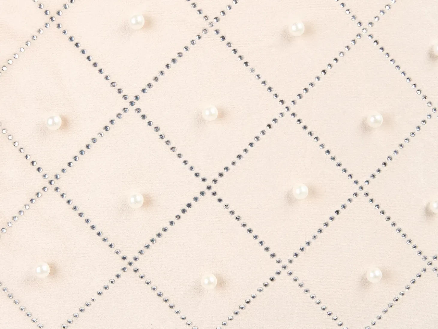 Sæt af 2 pyntepuder YARROW Velour 45 x 45 cm Beige Geometrisk mønster