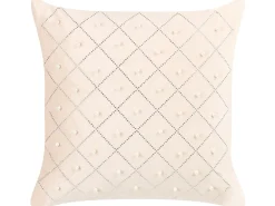 Sæt af 2 pyntepuder YARROW Velour 45 x 45 cm Beige Geometrisk mønster