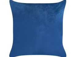 Sæt af 2 pyntepuder YUZURI Velour 45 x 45 cm Navy Blå Dyremønster
