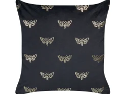 Sæt af 2 pyntepuder YUZURI Velour 45 x 45 cm Sort Dyremønster