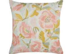 Sæt af 2 pyntepuder ZAHRIYE 45 x 45 cm Lyserød Blomstermønster