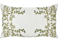 Sæt af 2 pyntepuder ZALEYA Bomuld 30 x 50 cm Hvid Blomstermønster
