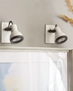 Sæt af 2 spotlight-lamper BARO Hvid Metal Justerbar