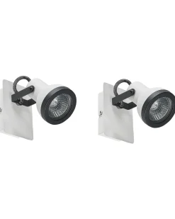 Sæt af 2 spotlight-lamper BARO Hvid Metal Justerbar