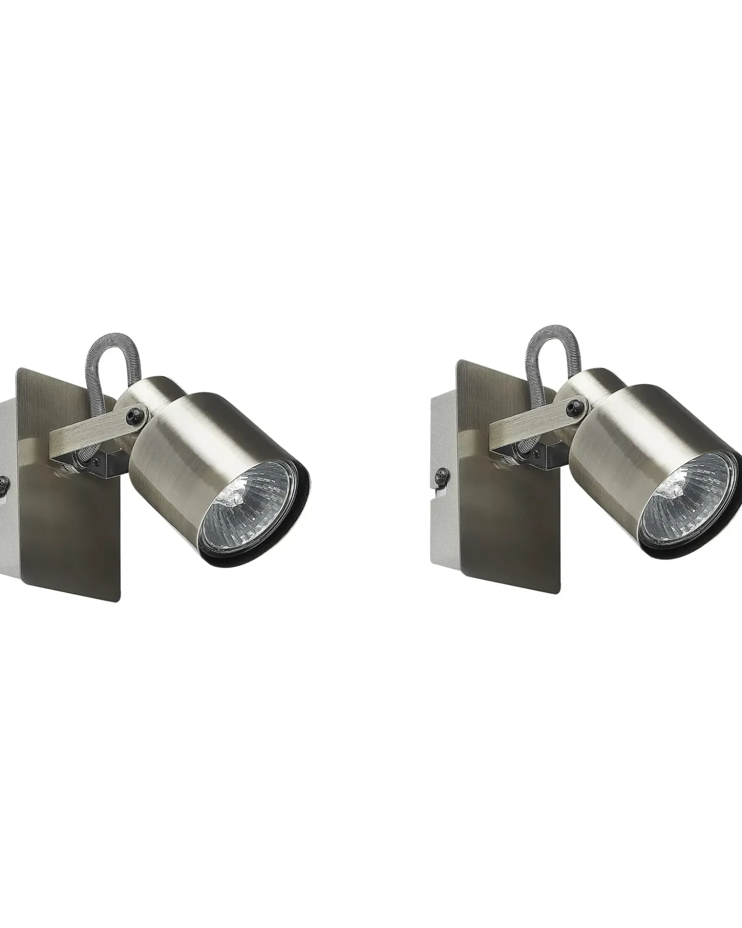 Sæt af 2 spotlight-lamper BONTE Sølv Metal Justerbar