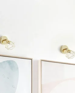 Sæt af 2 spotlight-lamper ERMA Guld Metal Justerbar