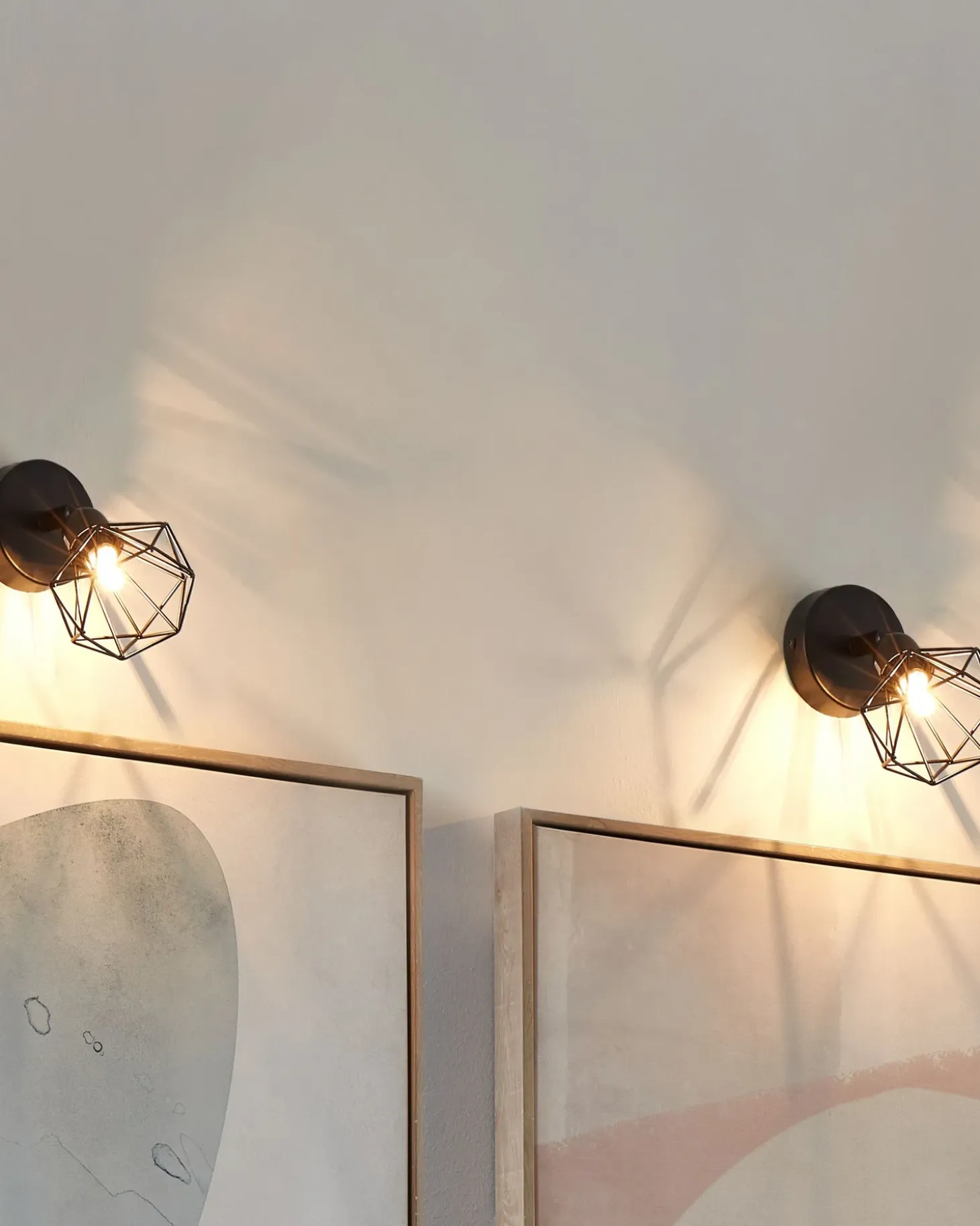 Sæt af 2 spotlight-lamper ERMA Sort Metal Justerbar