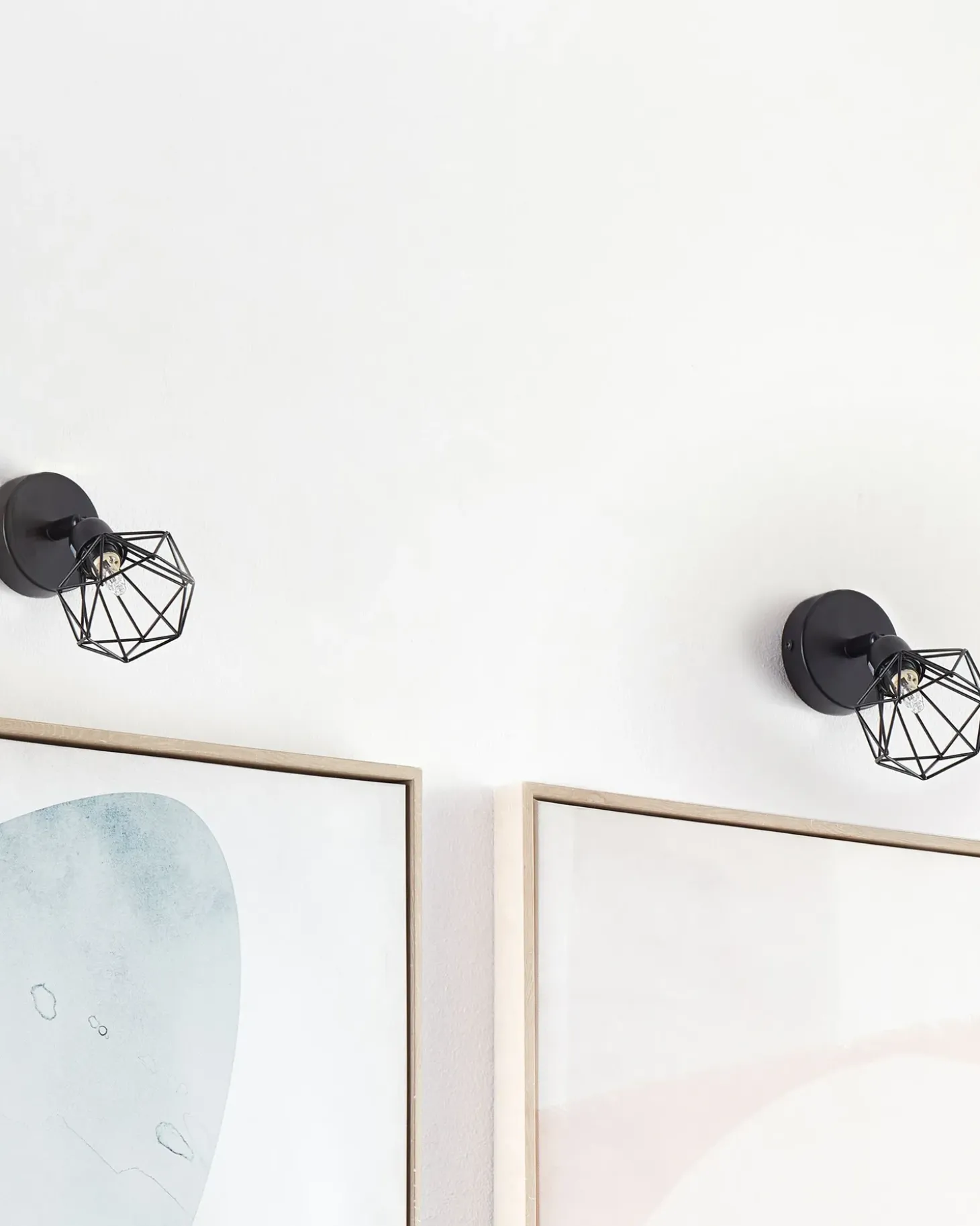Sæt af 2 spotlight-lamper ERMA Sort Metal Justerbar