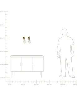Sæt af 2 væglamper ANADYR Beige Glas