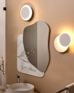 Sæt af 2 væglamper SEMNON Hvid Metal LED