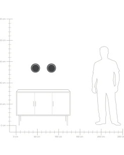 Sæt af 2 væglamper SEMNON Sort Metal LED