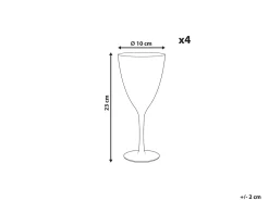 Sæt af 4 vinglas TOPAZ 380 ml Transparent