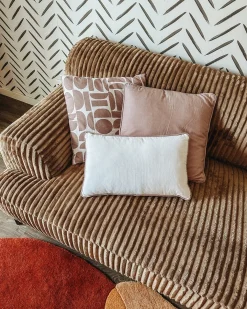 Sæt med 3 dekorative puder PENTACE Bomuld 30 x 50 cm 45 x 45 cm Lyserød Ensfarvet