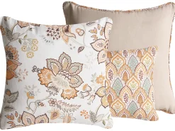 Sæt med 3 dekorative puder HOPEA Bomuld 30 x 50 cm 45 x 45 cm Multifarvet Blomstermønster