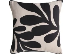 Sæt med 3 dekorative puder MERBAU Bomuld 45 x 45 cm Sort/beige Abstraktmønster