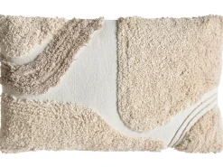 Sæt med 3 dekorative puder ALSTONIA Bomuld 30 x 50 cm 45 x 45 cm Beige Abstraktmønster