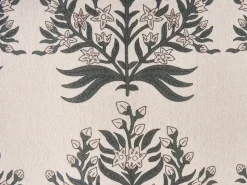 Sæt med 3 dekorative puder MYRISTICA Bomuld 30 x 50 cm 45 x 45 cm Beige Blomstermønster