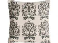 Sæt med 3 dekorative puder MYRISTICA Bomuld 30 x 50 cm 45 x 45 cm Beige Blomstermønster