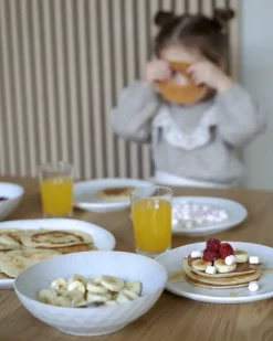 Sæt med 4 desserttallerkener SESAME Stentøj Lysegrå