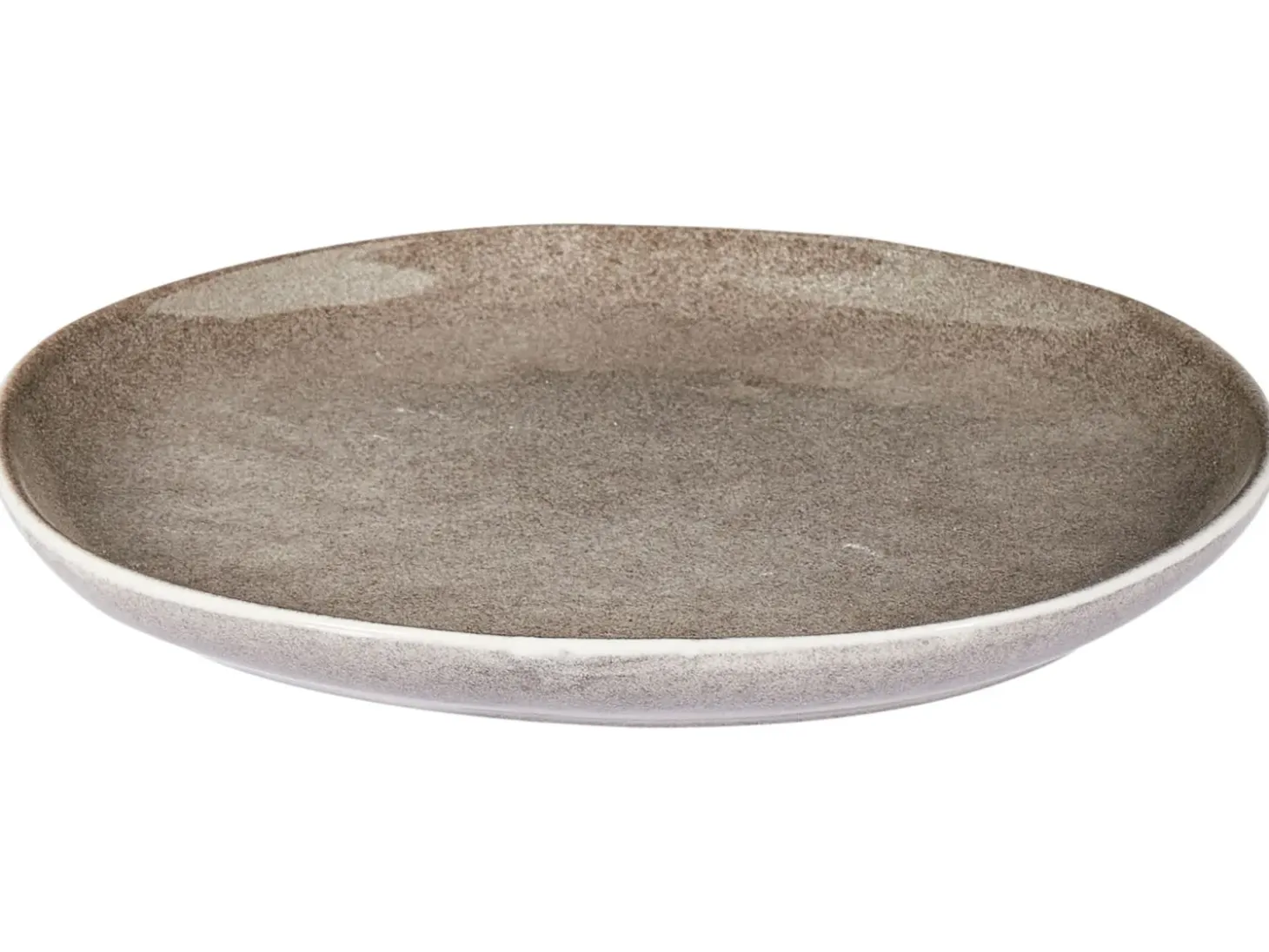 Sæt med 4 desserttallerkener COSTMARY Stentøj Grå
