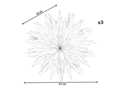 Sæt med 3 hængende dekorationer LED FORSAN Stjerne 41 cm Multifarvet