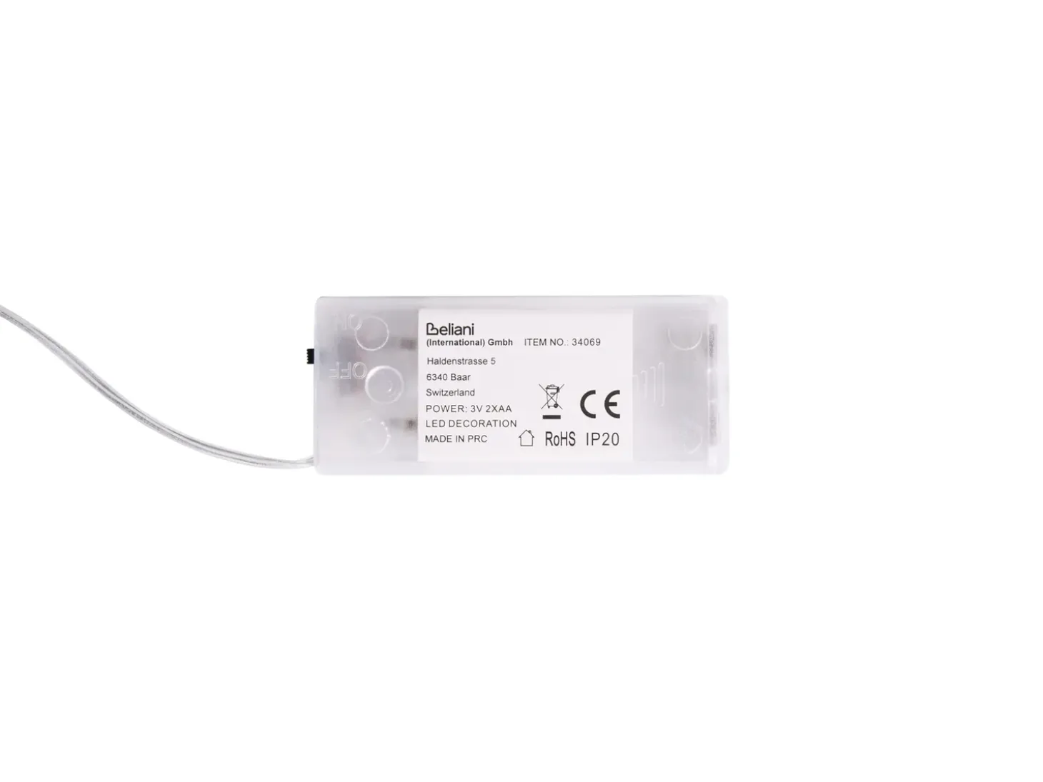 Sæt med 3 hængende dekorationer LED KEITELE Krans 25/30/35 cm Hvid