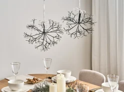 Sæt med 2 hængende dekorationer LED RACKSTA Mistelten 30/25 cm Sort