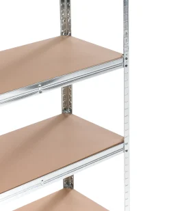 Sæt med 2 hylder til garagen XITTA Metal 180 cm 90 cm Sølv