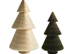 Sæt med 2 juledekorationer VEFSNA Juletræ 90/122 cm Beige/Grøn