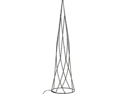 Sæt med 2 juledekorationer LED NEIDEN Juletræ 52/38 cm Sølv